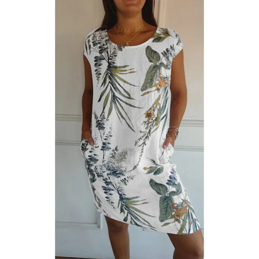 -Kleid mit rundem Ausschnitt