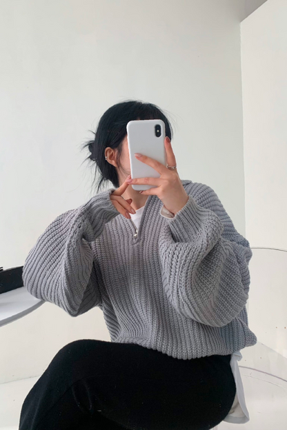 Lina - Winterpullover mit Reißverschluss für Frauen