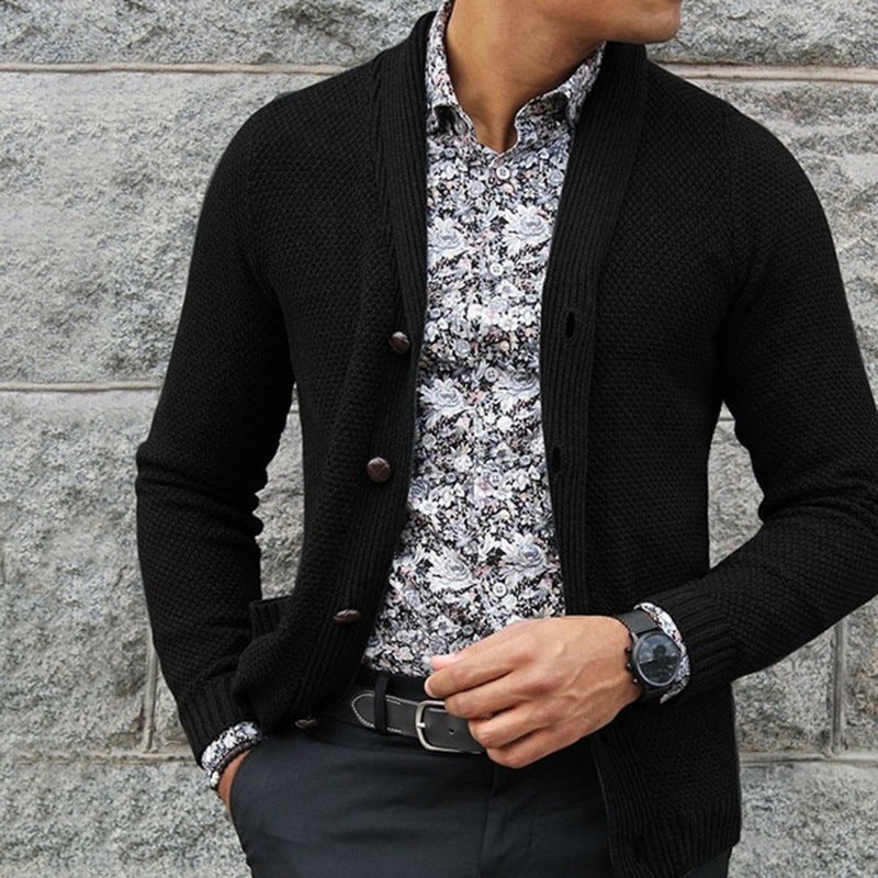 Strickjacke für Männer mit Knopfverschluss