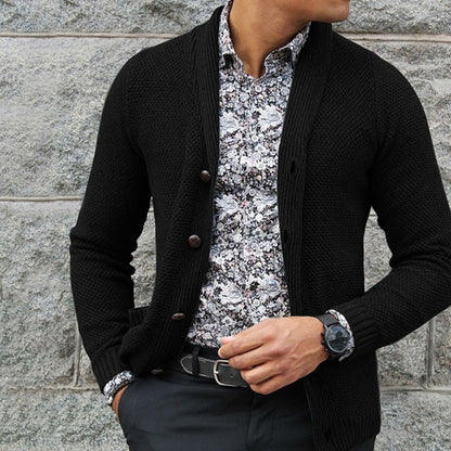Strickjacke für Männer mit Knopfverschluss