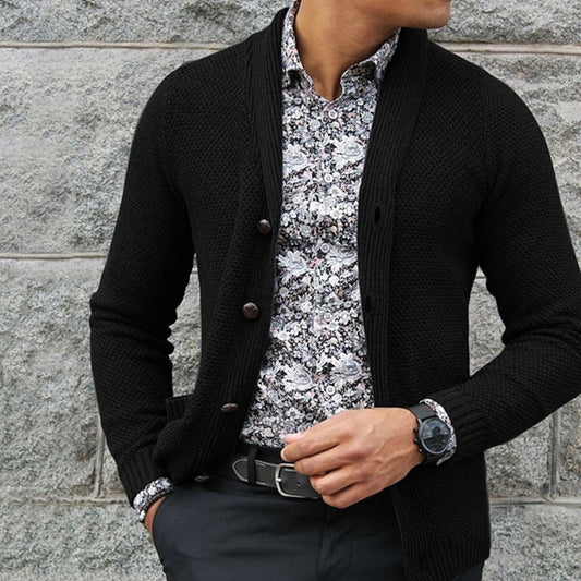 Strickjacke für Männer mit Knopfverschluss