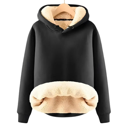 Mila - Kuschelige Sherpa Fleece Kapuzenjacke für Frauen
