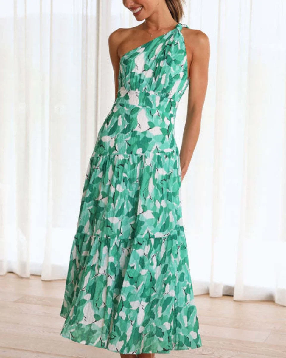 Julane - Ärmelloses Maxikleid mit abgesenkten Schultern