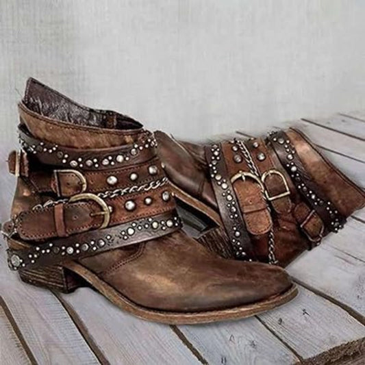 Stiefel mit Vintage-Absatz - Annmarie