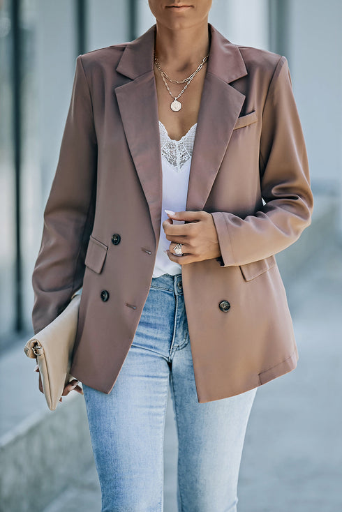 Elegante Zweireiher-Jacke mit Knöpfen für jeden Anlass