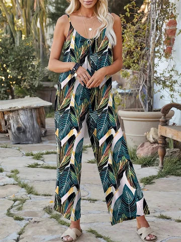 Greta - ärmelloser Jumpsuit mit Druck