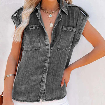 Claire - Lässiges Jeans-Top