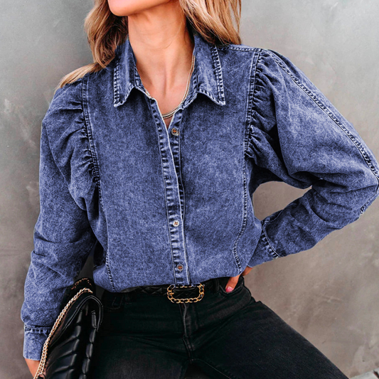 Daphne - Elegante Denim-Bluse