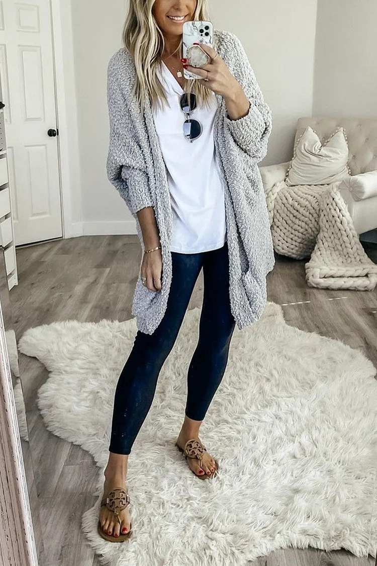 Kuschelige Strickjacke mit Puffärmeln für gemütliche Tage