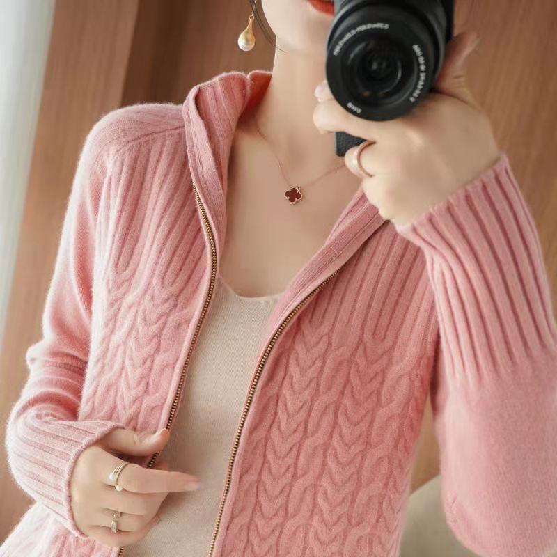 Damen-Strickjacke mit Reißverschluss