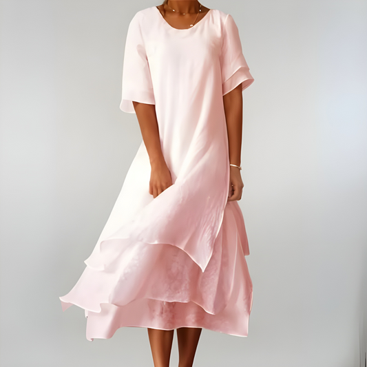 Langes Baumwollkleid leicht und elegant