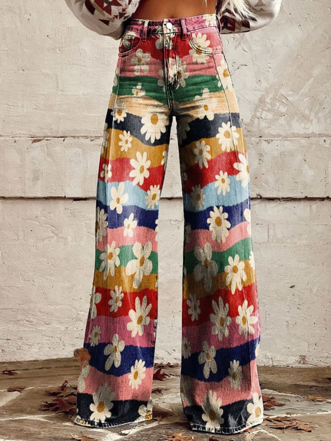 Reverie™ | Weite Retro-Hose mit Blumenmuster