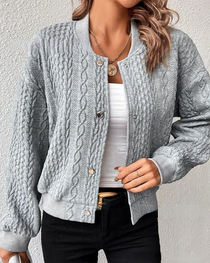 Ilse Jacq | Einfarbige Strickjacke mit Knöpfen