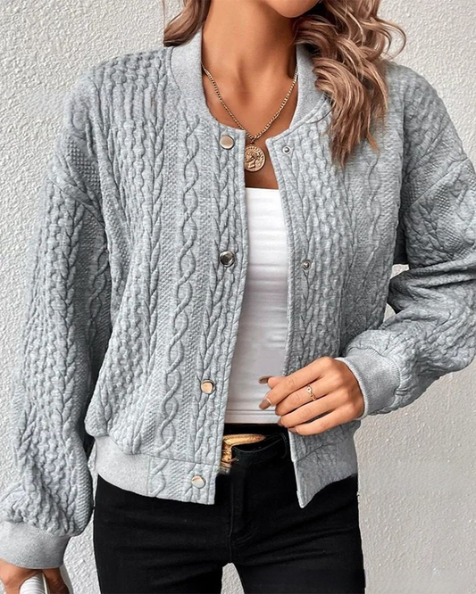 Ilse Jacq | Einfarbige Strickjacke mit Knöpfen