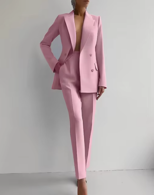 Set aus Blazer und Bundfaltenhose