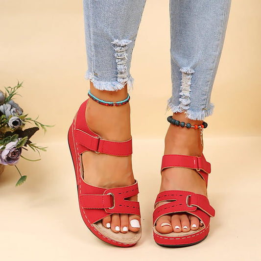 Romina - Römische Sandalen für Frauen mit Klettverschluss