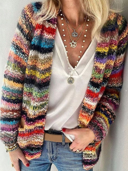 Lola | Mehrfarbige, schicke und bequeme Strickjacke für Damen