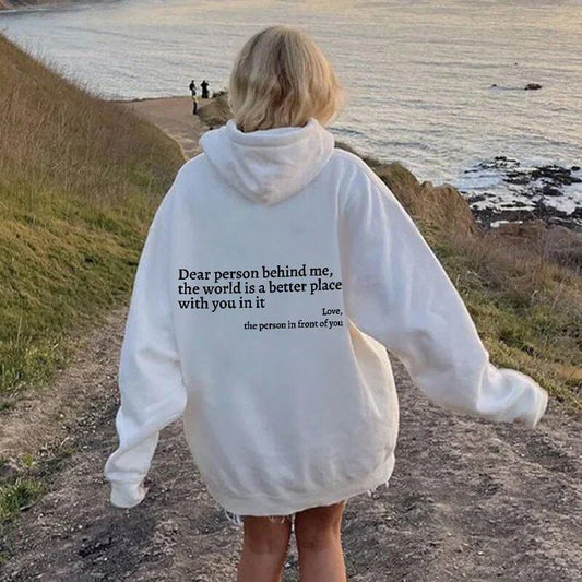 Jayne - "Dear Person Behind Me" Hoodie für Frauen