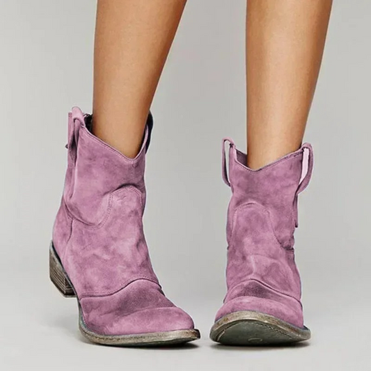 Lorelei - Elegante Stiefel mit niedrigem Absatz aus Leder