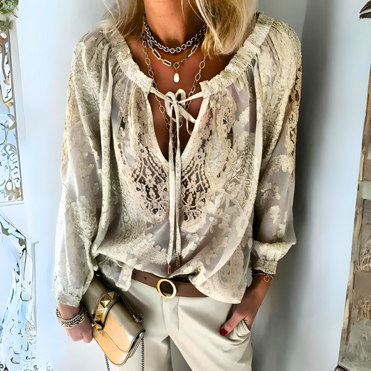 Gehäkelte Boho-Bluse für Frauen