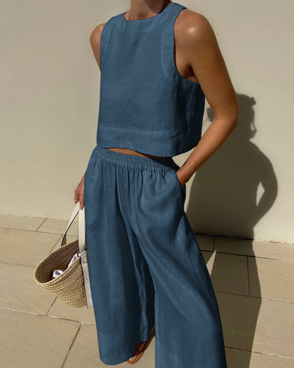 Minta - Einfarbige Hose mit Taschen