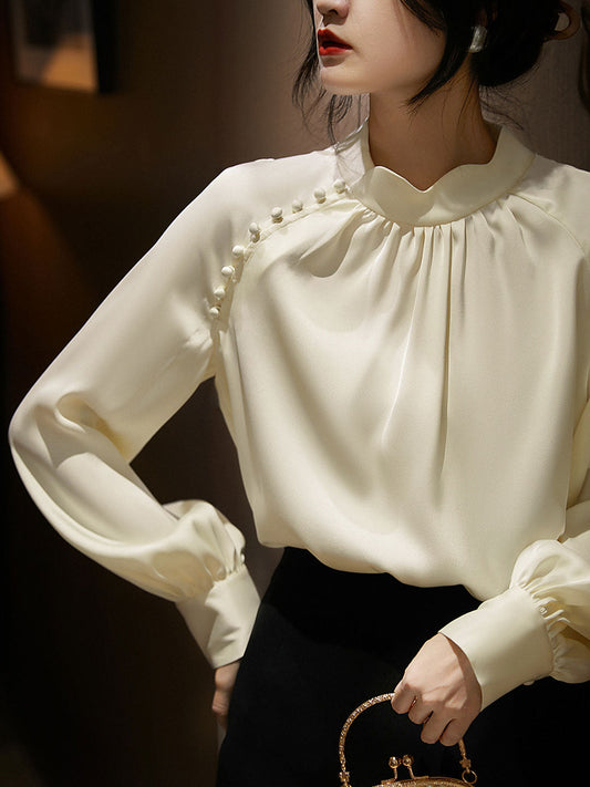 Firouza Bluse | Langärmelige Button-Down Bluse für Frauen