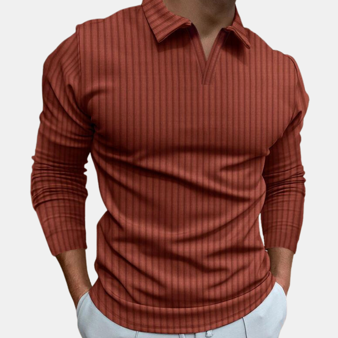 Carl | Langarm-Poloshirt für Männer