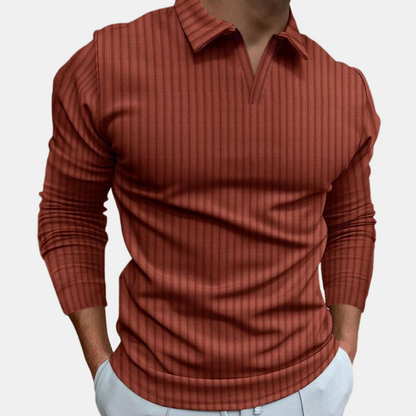 Carl | Langarm-Poloshirt für Männer