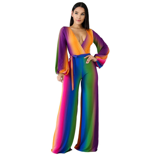 Sylia - Patchwork-Seidenkleid mit langen Ärmeln, geknoteter Taille und O-Ausschnitt
