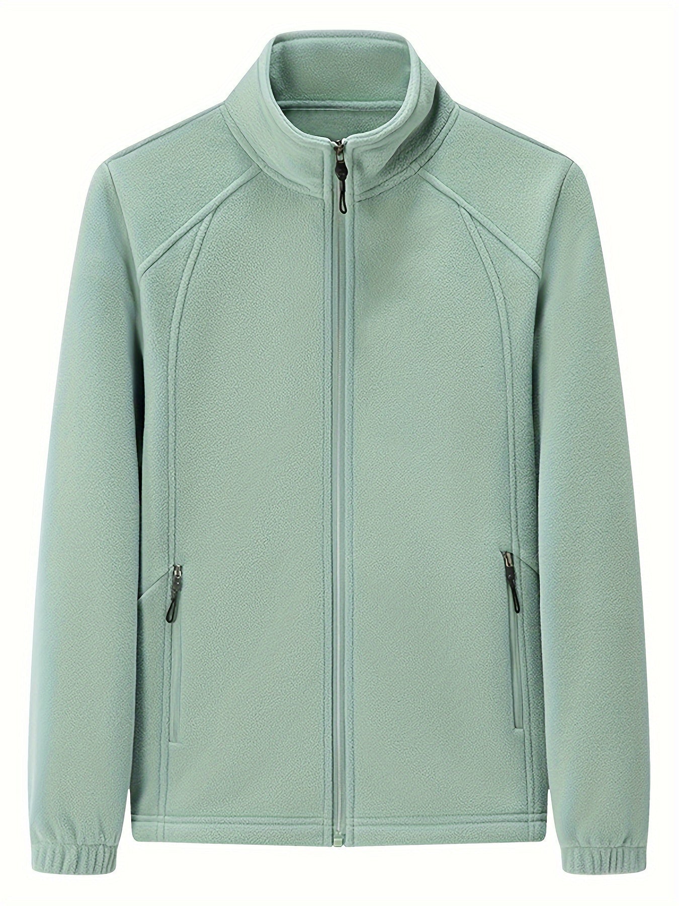 Fenna | Plüsch-Outdoorjacke mit Stehkragen und langen Ärmeln