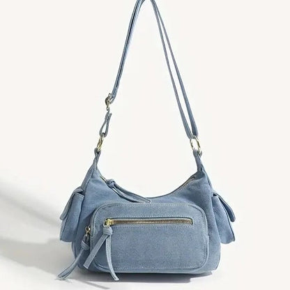 Kenna - Retro-Schultertasche aus Denim
