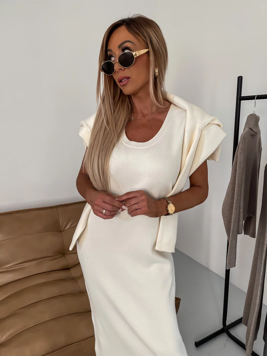 Flo - Set Midi-Kleid mit Rollkragen für Frauen