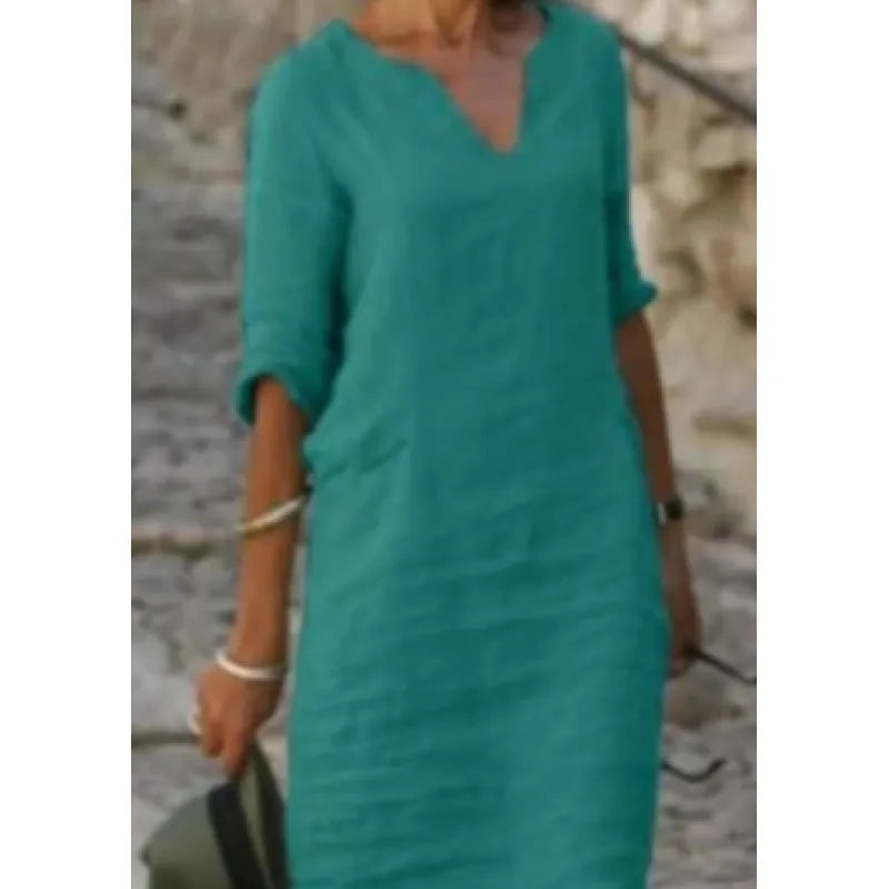 Damenkleid mit V-Ausschnitt