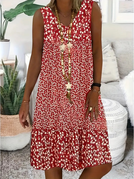 Boho ärmelloses Kleid
