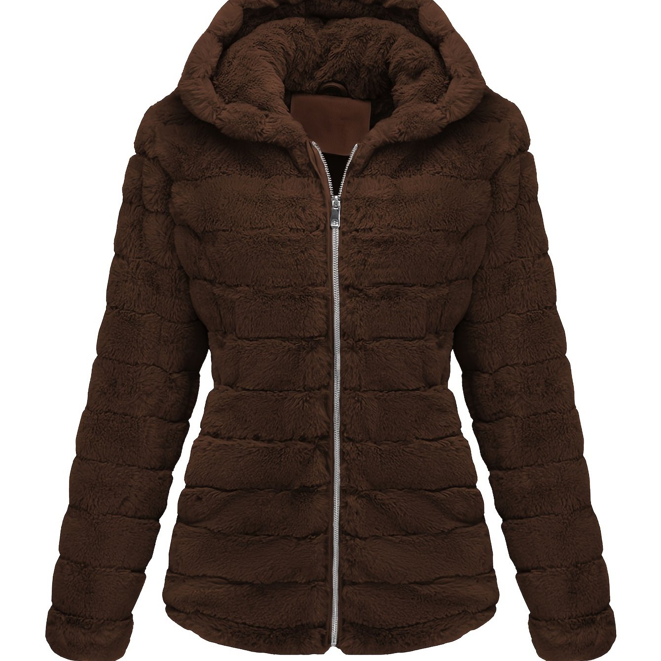Elise | Stylischer unifarbener Teddymantel
