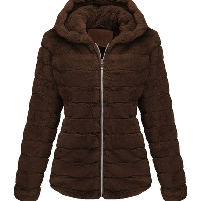 Elise | Stylischer unifarbener Teddymantel