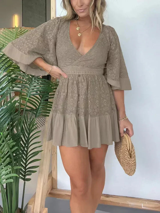 Brittany - Spielkleid für Frauen aus Spitze und Häkelspitze