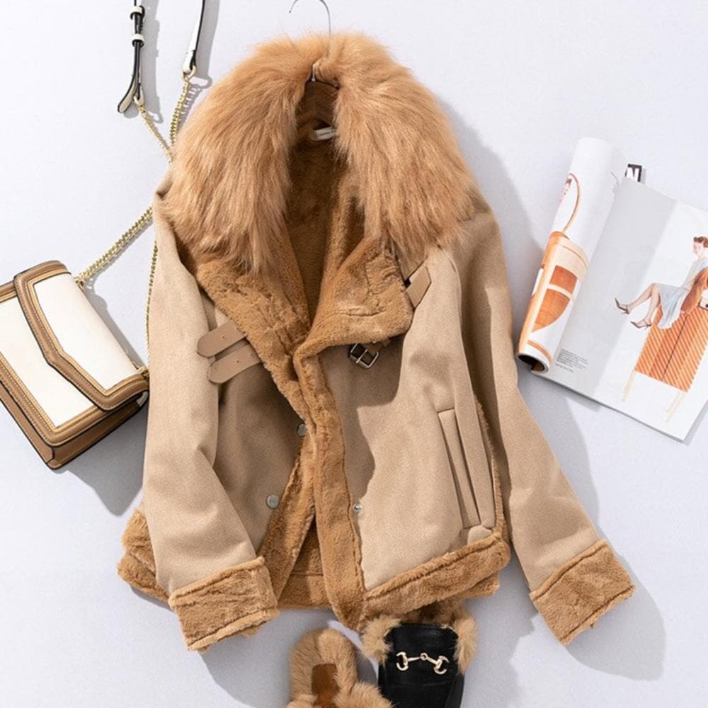NANON – SCHÖNE WILEDERJACKE MIT KUNSTFELL
