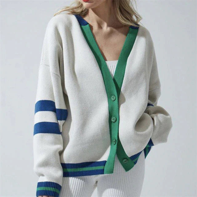 Gestreifte Strickjacke Ayla | Vintage und trendy