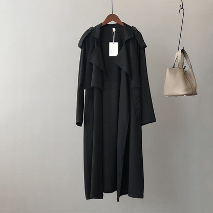 Damen Retro Baggy-Trenchcoat