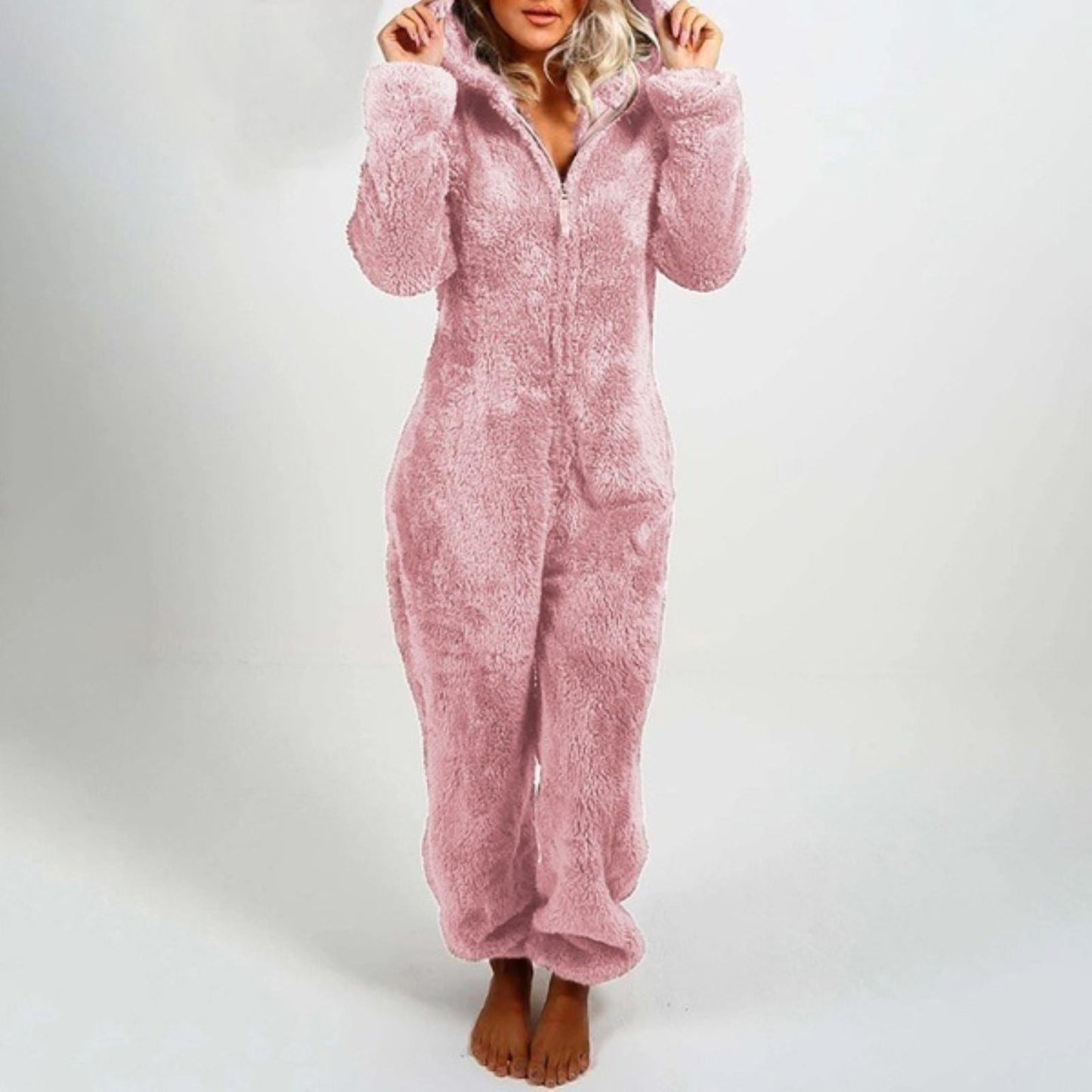 Nina - Stylischer Overall-Pyjama mit Kapuze für Frauen