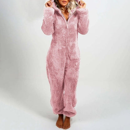 Nina - Stylischer Overall-Pyjama mit Kapuze für Frauen