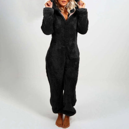 Nina - Stylischer Overall-Pyjama mit Kapuze für Frauen