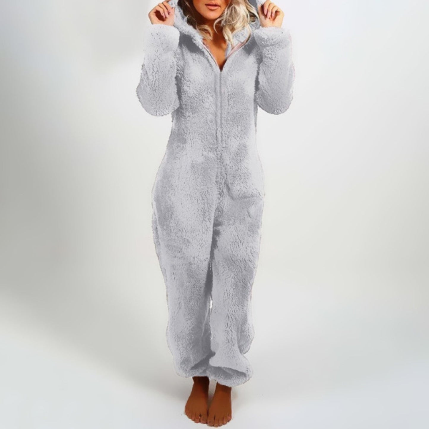 Nina - Stylischer Overall-Pyjama mit Kapuze für Frauen