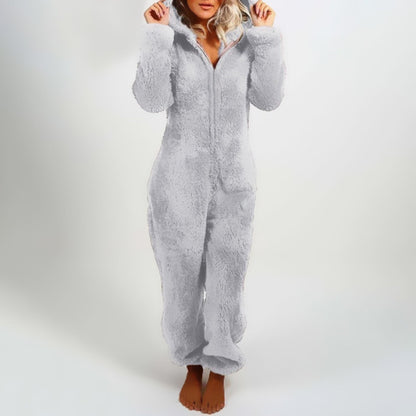 Nina - Stylischer Overall-Pyjama mit Kapuze für Frauen