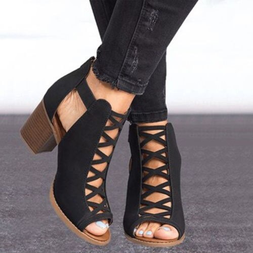 Damen Knöchelriemen High Heels