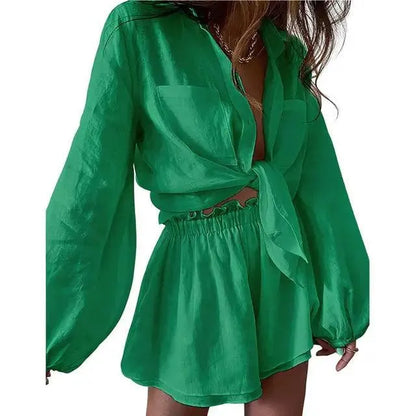 Bluse und Shorts Set - Entspannter Chic - Luftig und elegant - Perfekt für sonnige Tage