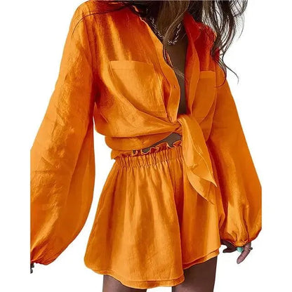Bluse und Shorts Set - Entspannter Chic - Luftig und elegant - Perfekt für sonnige Tage