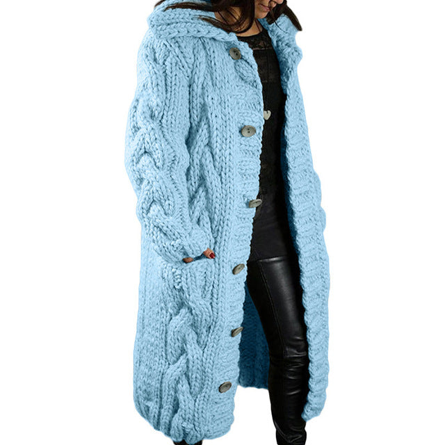 schicke lange Strickjacke für Frauen