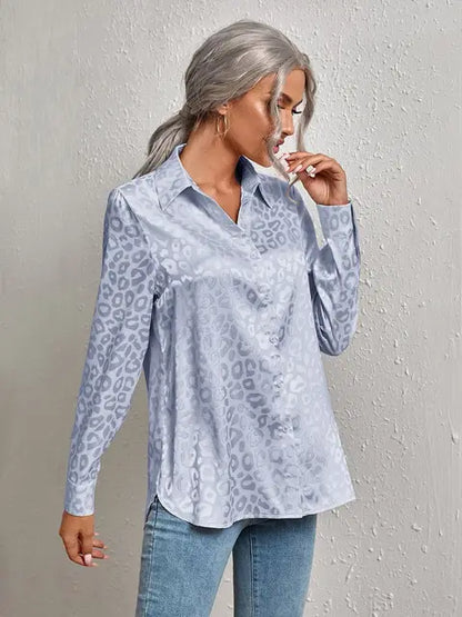 Ubelia Bluse | Langärmelige Leopardenbluse